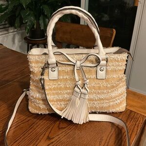 Authentic Patricia Nash White and Tan Women's Handbag